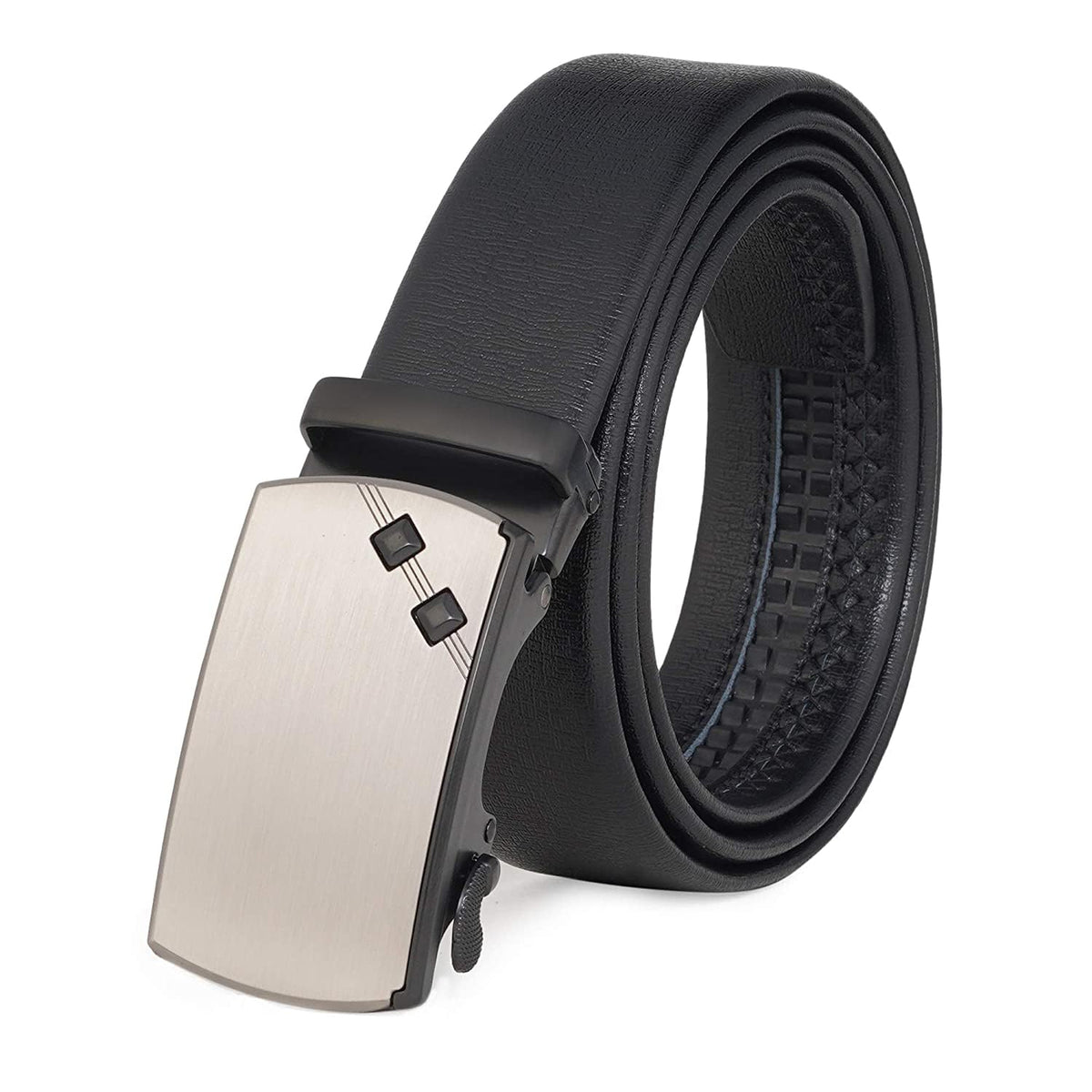 Zacharias MenS Faux Leather Belt With Autolock Buckle Tai42 (Black, 3Xl) (Pack Of 1) 3