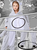 CANASOUR Koala Onesie Kids Halloween Cosplay Costume Girls One Piece Pjs Anime Unisex Hoodie Pajamas Grey For 5T Boys Party Pyja