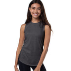 Bamboo Sleeveless T-Shirt - Carbon heather by Cariloha for Women - 1 Pc T-Shirt (S)