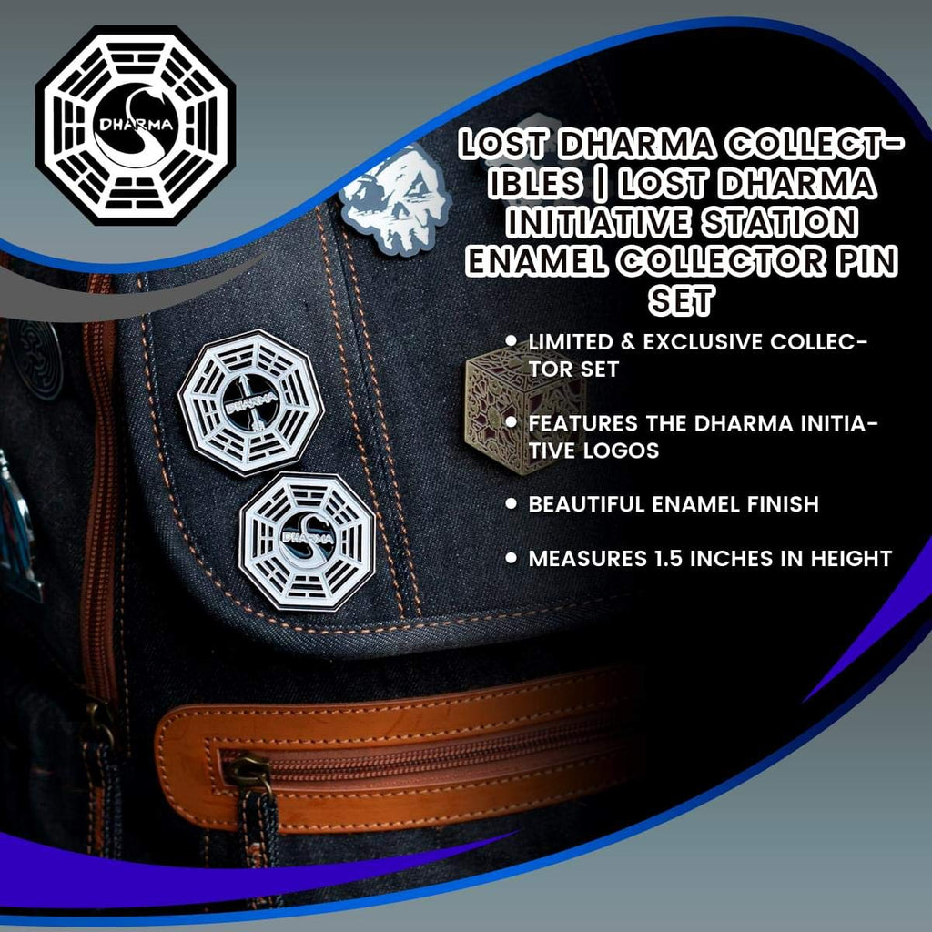 Surreal Entertainment Lost Dharma Collectibles| Lost Dharma Initiative Station Enamel Collector Pin Set