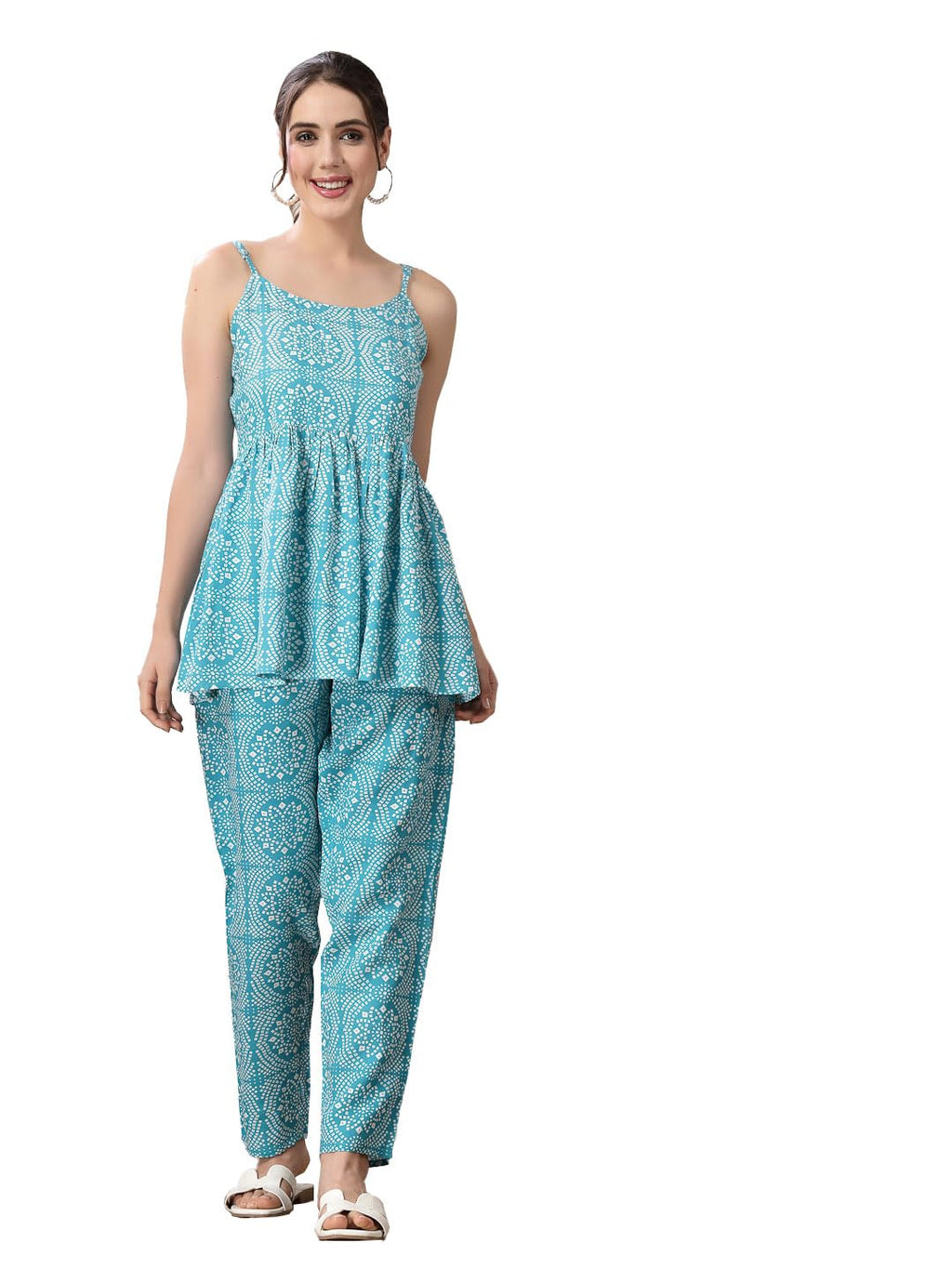 Stylum Womens Printed Rayon Kurti Pant Set