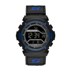 Skechers Men's Flournoy Digital Chronograph Watch, Color: Black/Blue (Model: SR1032)