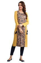 Aurelia Women Synthetic Regular Fit Kurta (19Noa11051-500926_Yellow_X-Small)