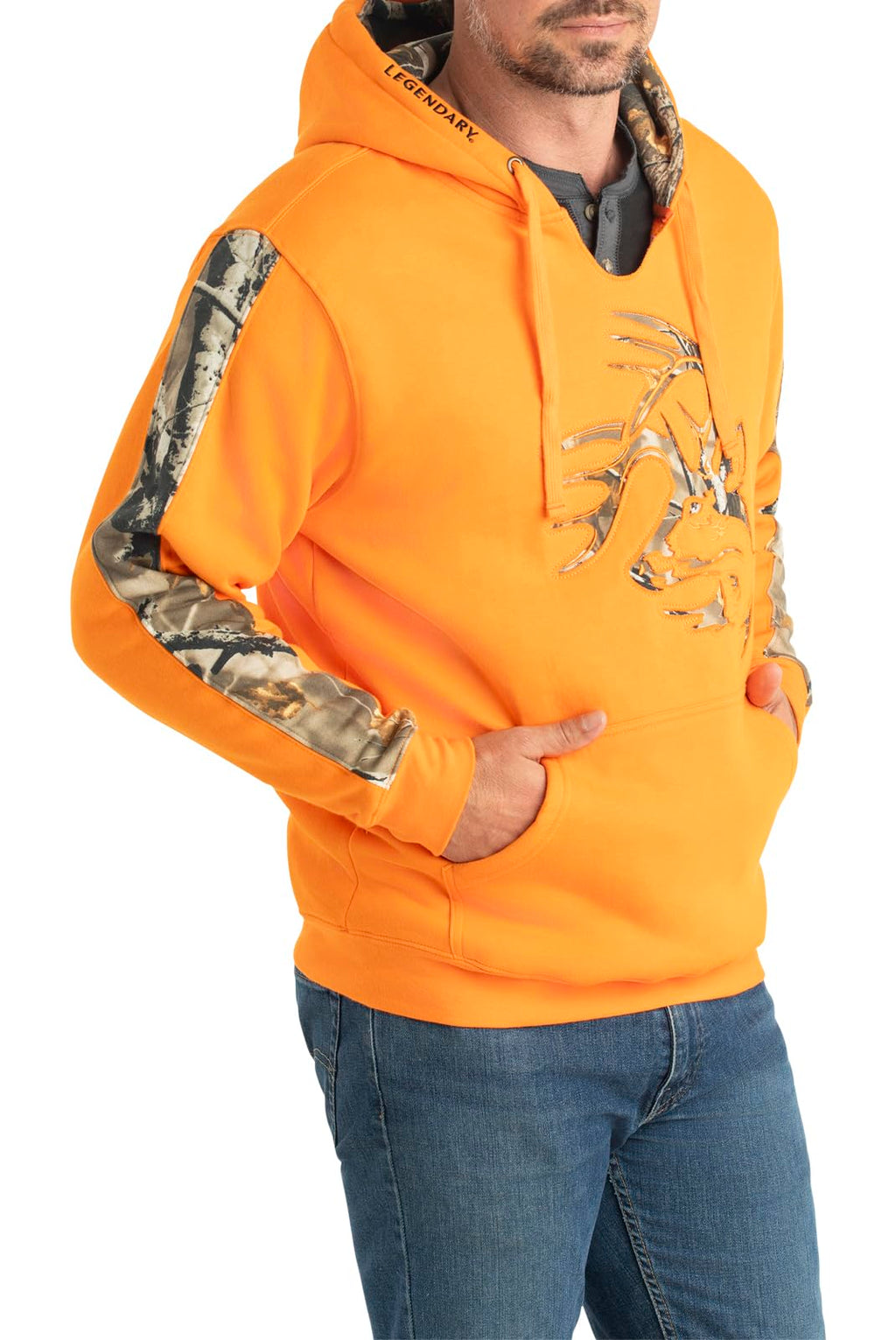 Legendary Whitetails Men's Camo Outfitter Hoodie, Inferno, X-Large