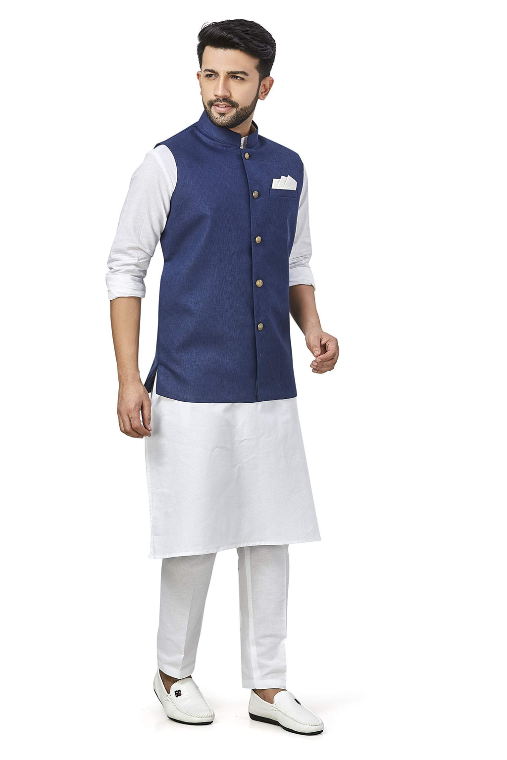 BE ACTIVE Mens Linen Blend Nehru Jacket With Mandarin Collar || Ethnic Koti For Men || Men Koti Formal|| Men Koti Wedding (RFKT