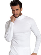 BASIC COTTON Free Spirit Premium Quality 100% Brushed/Fleece Cotton Men's Turtleneck Made in Italy (955)