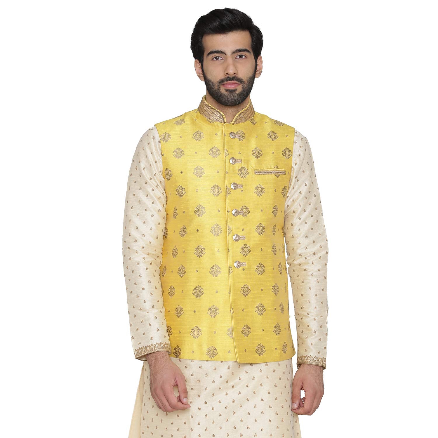 Manyavar Mens Art Silk Jacket