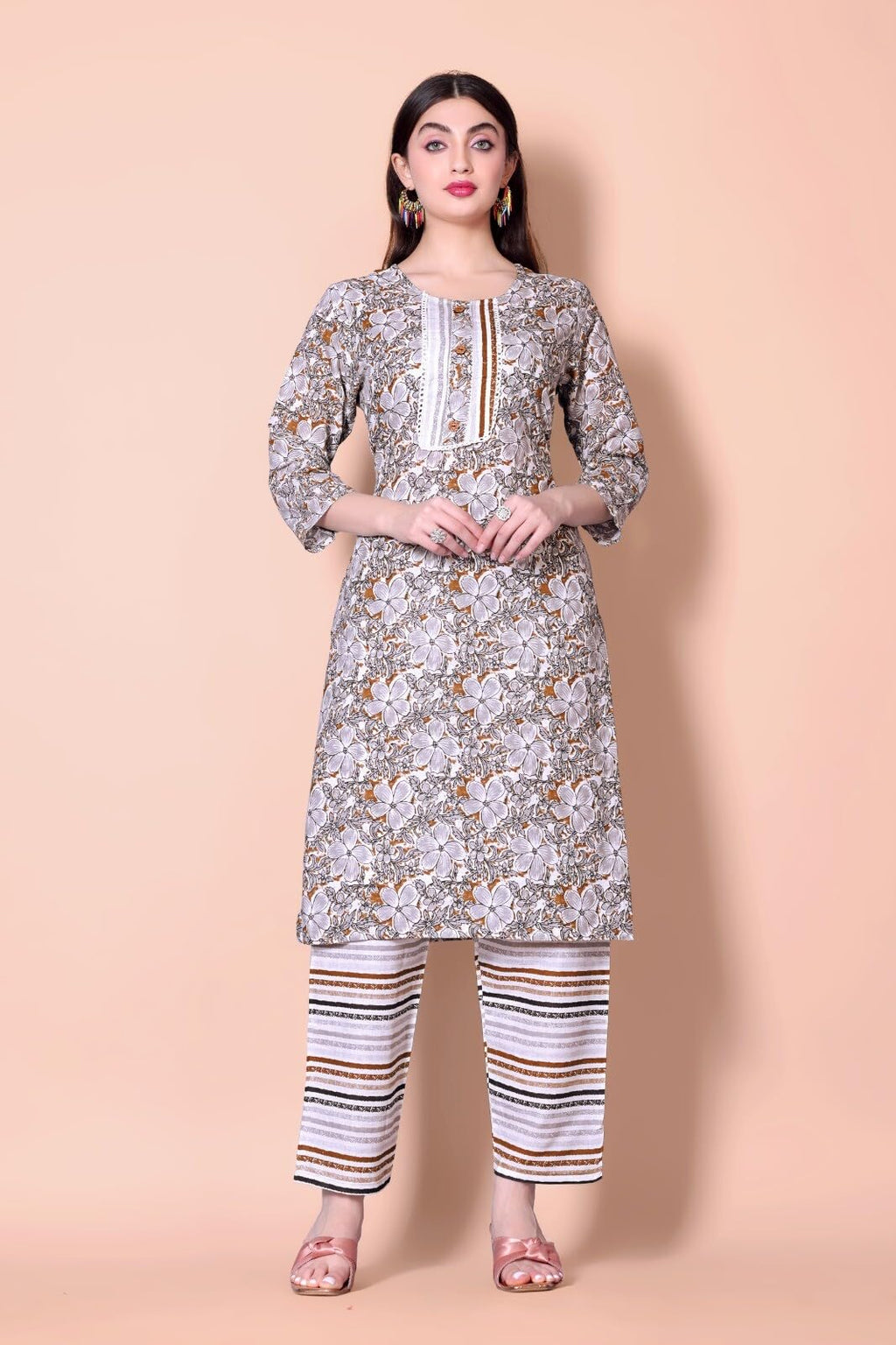 Shiv Textiles Pure Cotton Kurta Pant Set For Women
