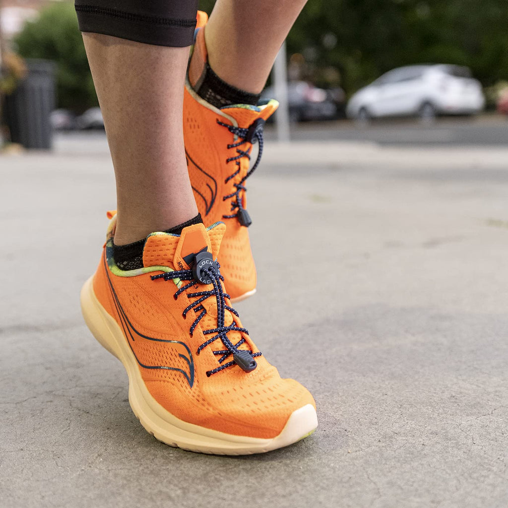 LOCK LACES (Elastic No Tie Shoelaces) (Navy Blue, 48-Inch)