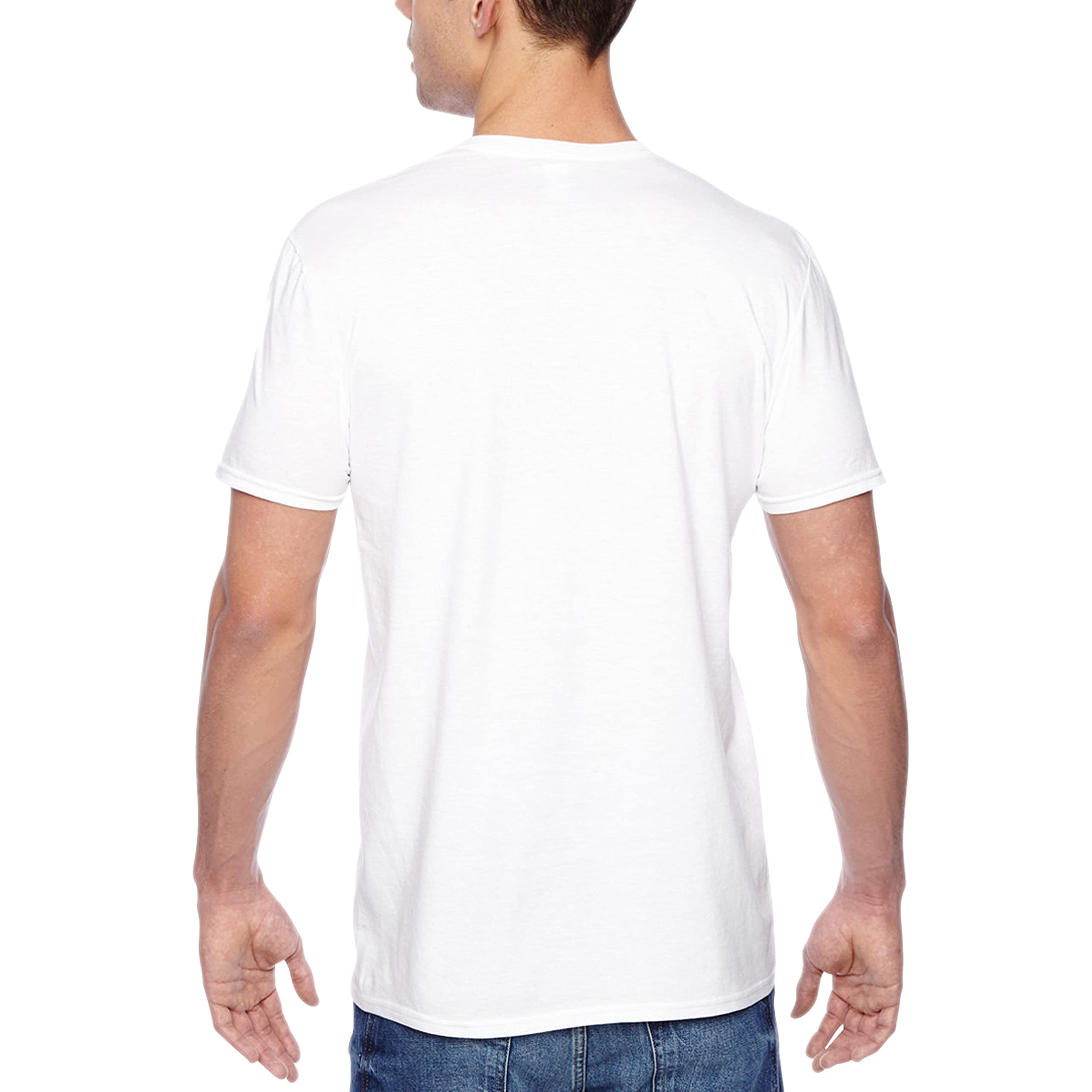 Fruit of the Loom mens Premium Tag-free Cotton Undershirts (Regular and Big & Tall) Undershirt, Regular - Crew 4 Pack White, X-L