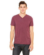 Unisex Triblend V-Neck T-Shirt - BLUE TRIBLEND - S(D0102H7W722)
