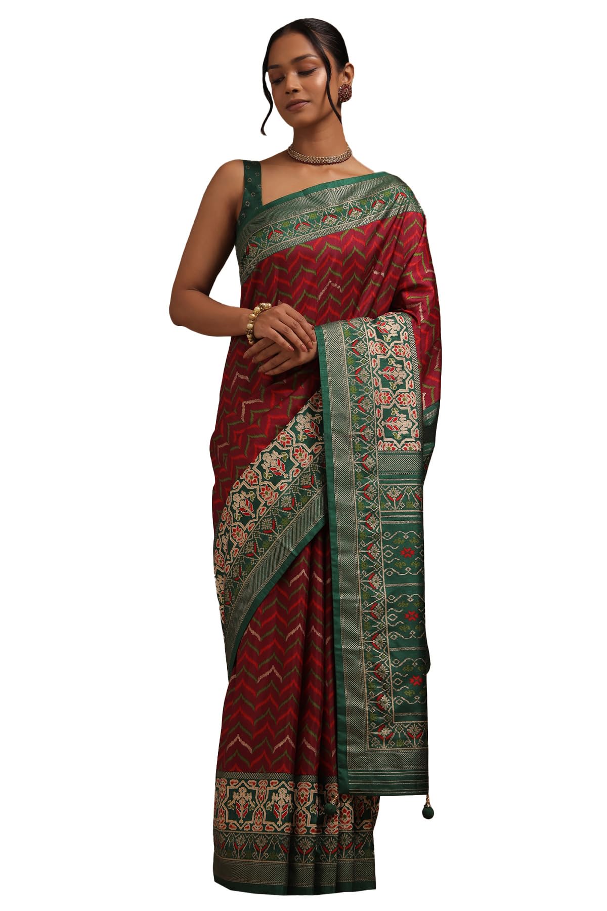 Soch Women Dola Silk Chevron Saree