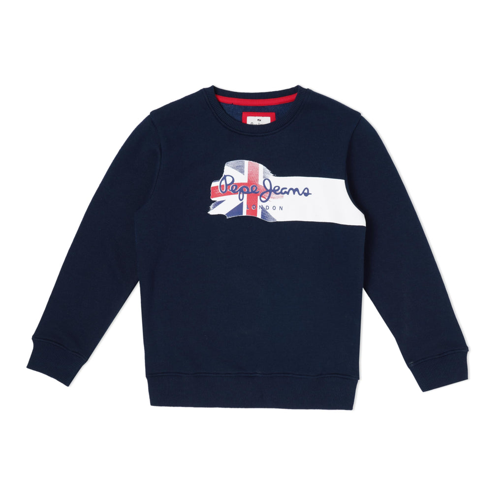 Pepe Jeans BoyS Cotton Blend Crew Neck Sweatshirt (Pb581471_Navy_8)