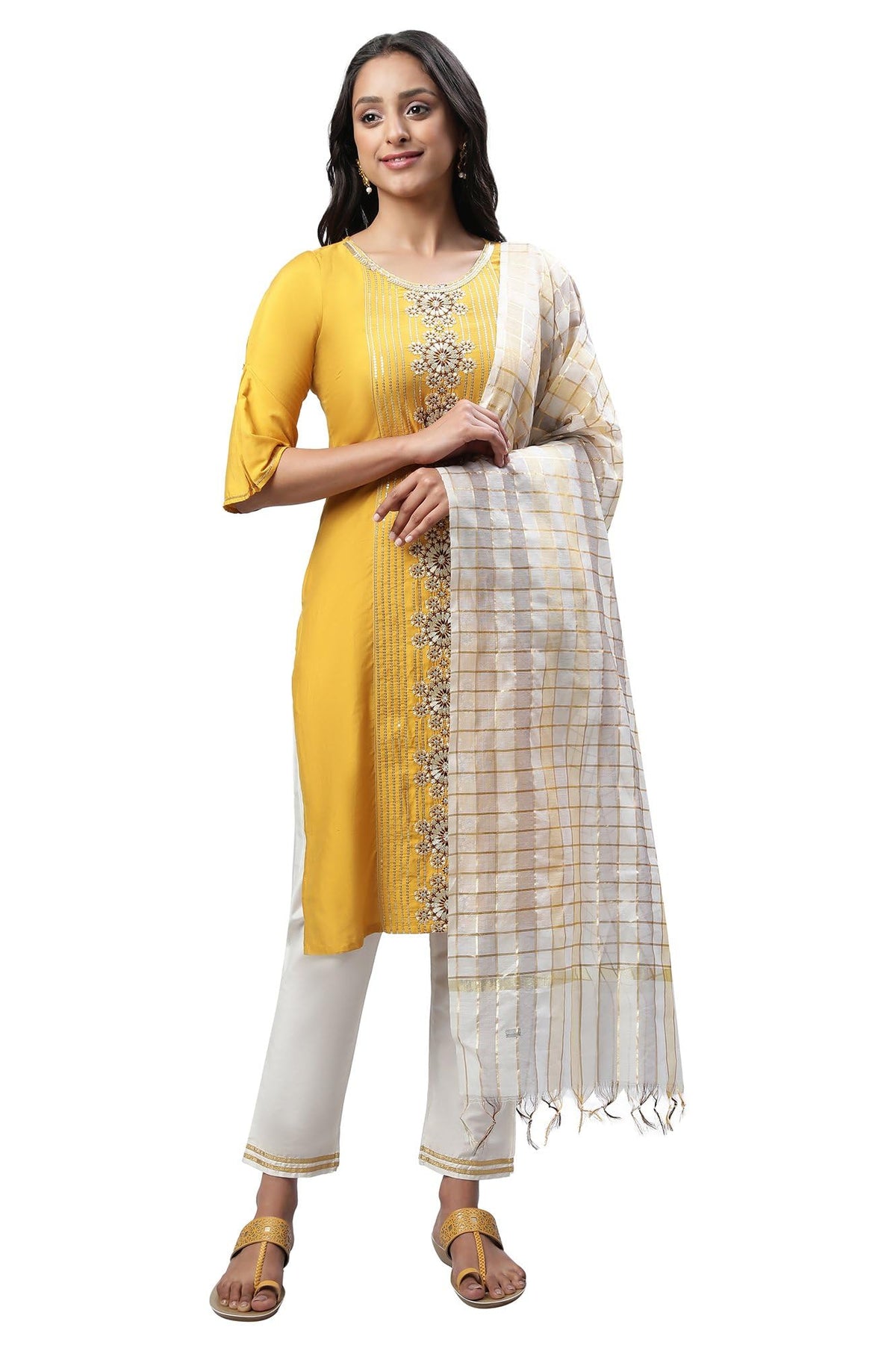 Aurelia WomenS Rayon Regular Pants (22Aud10453-703076_Mustard_Xxl)