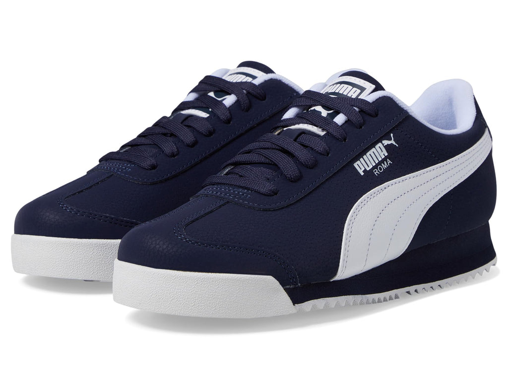PUMA Roma Sneaker, Navy White, 6.5 US Unisex Big Kid