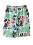 The Souled Store Official Mickey Mouse : Surf Vibes Boys Graphic Printed Pull On Cotton Shorts
