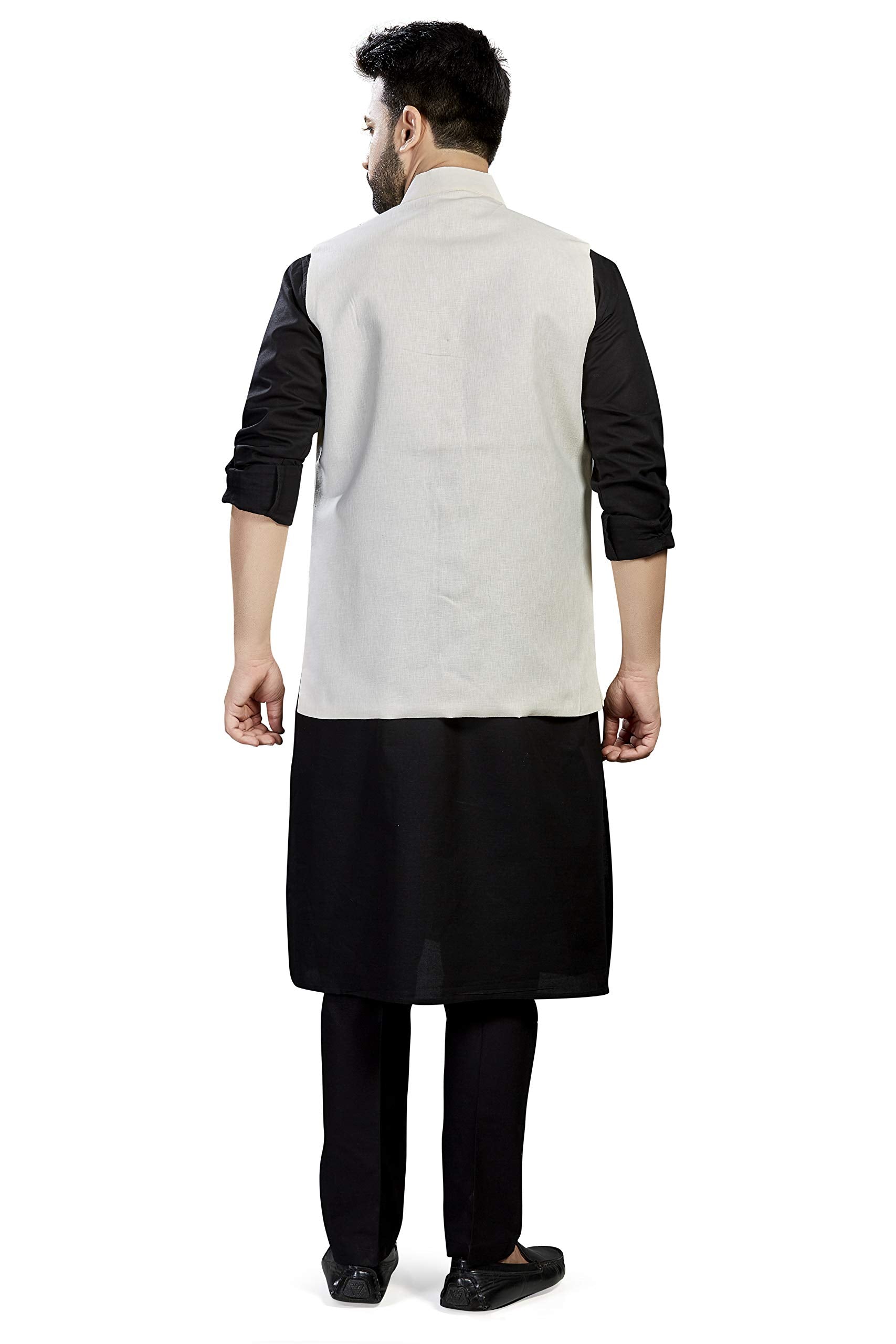 BE ACTIVE Mens Linen Blend Nehru Jacket With Mandarin Collar || Ethnic Koti For Men || Men Koti Formal|| Men Koti Wedding (RFKT