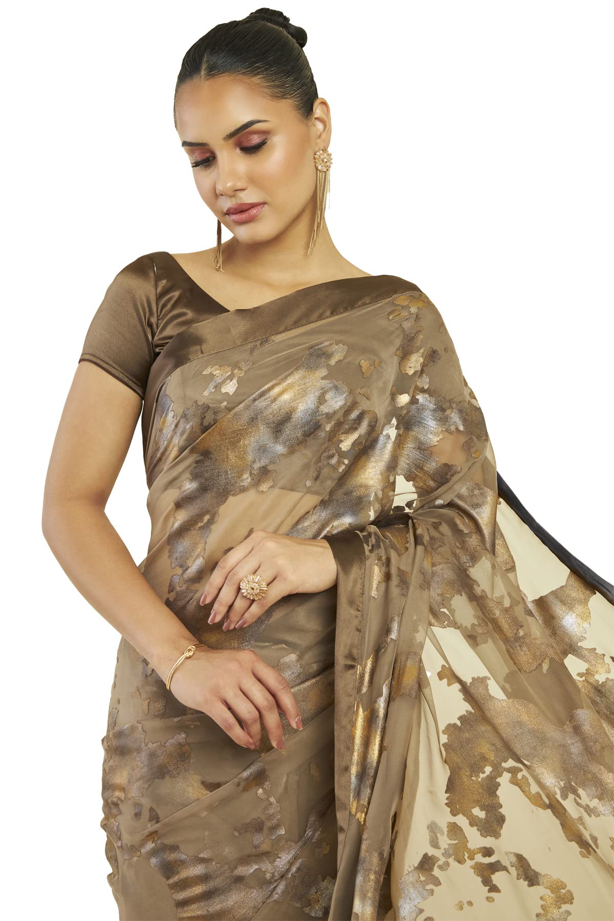Soch Women Silk Abstract Saree