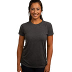 Bamboo Athletic Crew T-Shirt - Carbon Heather by Cariloha for Women - 1 Pc T-Shirt (XS)