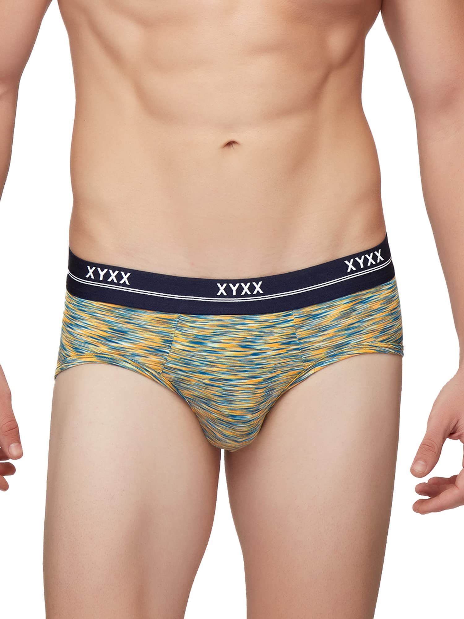 XYXX Mens Underwear Artisto IntelliSoft Antimicrobial Micro Modal Brief Pack of 5 (Black & Blue ; Yellow & Blue ; Blue & White