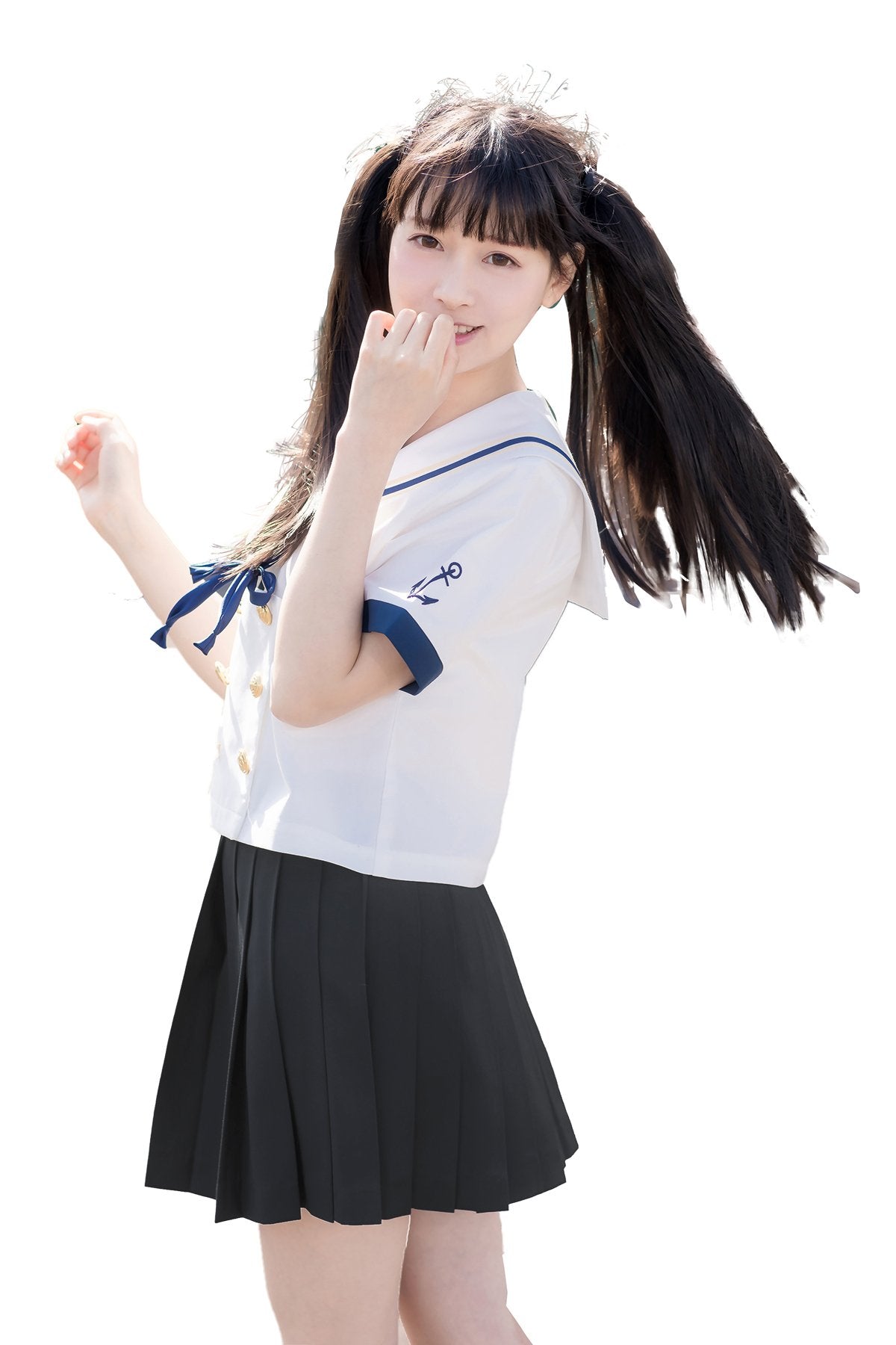 Girl's Flared Vintage Pleated High Waist Sexy Skirts(S,Black)