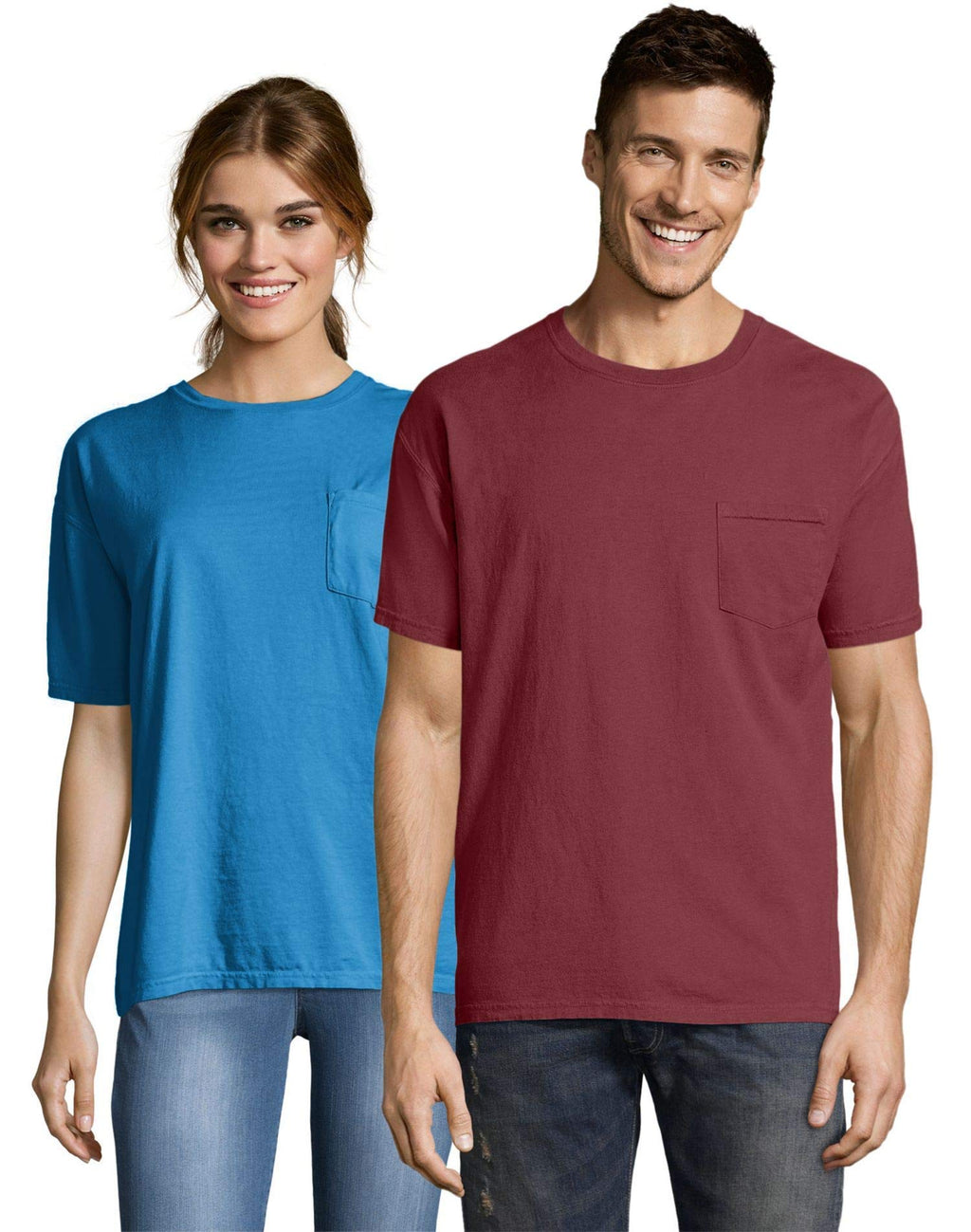 Unisex garment-Dyed T-Shirt with Pocket - BLAcK - S(D0102H7Y8Y2)