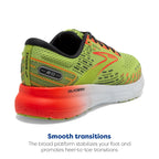 Brooks Men's Glycerin 20 Neutral Running Shoe - Lime/Red/Ebony - 9.5 Medium