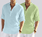 Zartha MenS Regular Fit Solid Pattern Cotton Polyester Blend Kurta With Spread Collar Long Sleeve And Standard Length | Shirt F