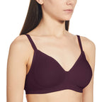 Enamor A042 Side Support Shaper Stretch Cotton Everyday Bra - Non-Padded, Wire-Free & High Coverage Purple
