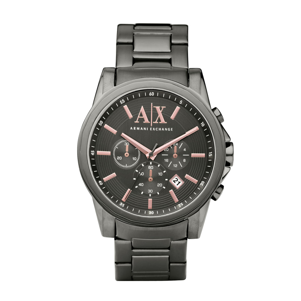 A|X Armani Exchange Men's Chronograph Grey Stainless Steel Watch (Model: AX2086)