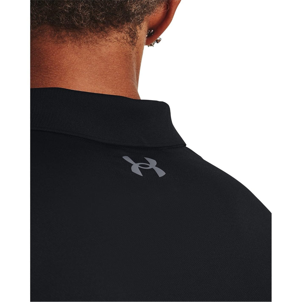 Under Armour Mens Performance Polo 3.0 Long Sleeve, (001) Black / / Pitch Gray, Small