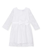 A.T.U.N. Girls Double Bow Dress White