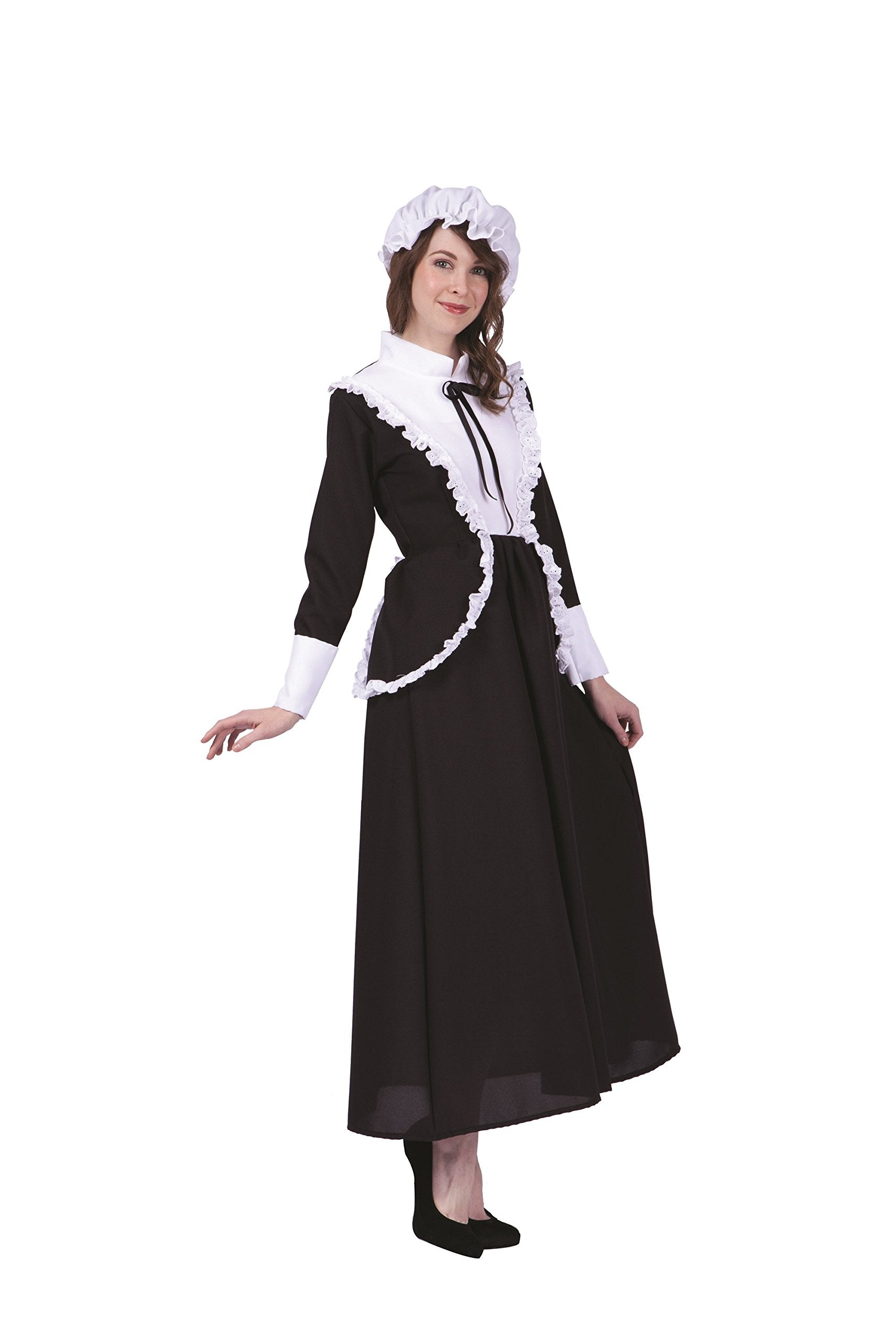 RG Costumes Women's Proper Pilgrim Lady, Black/White, Medium