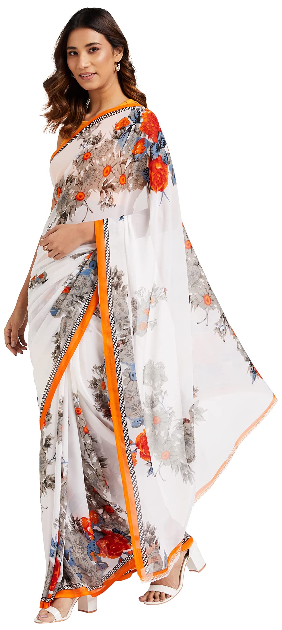 Anni Designer WomenS Printed Georgette Saree (Vivera)