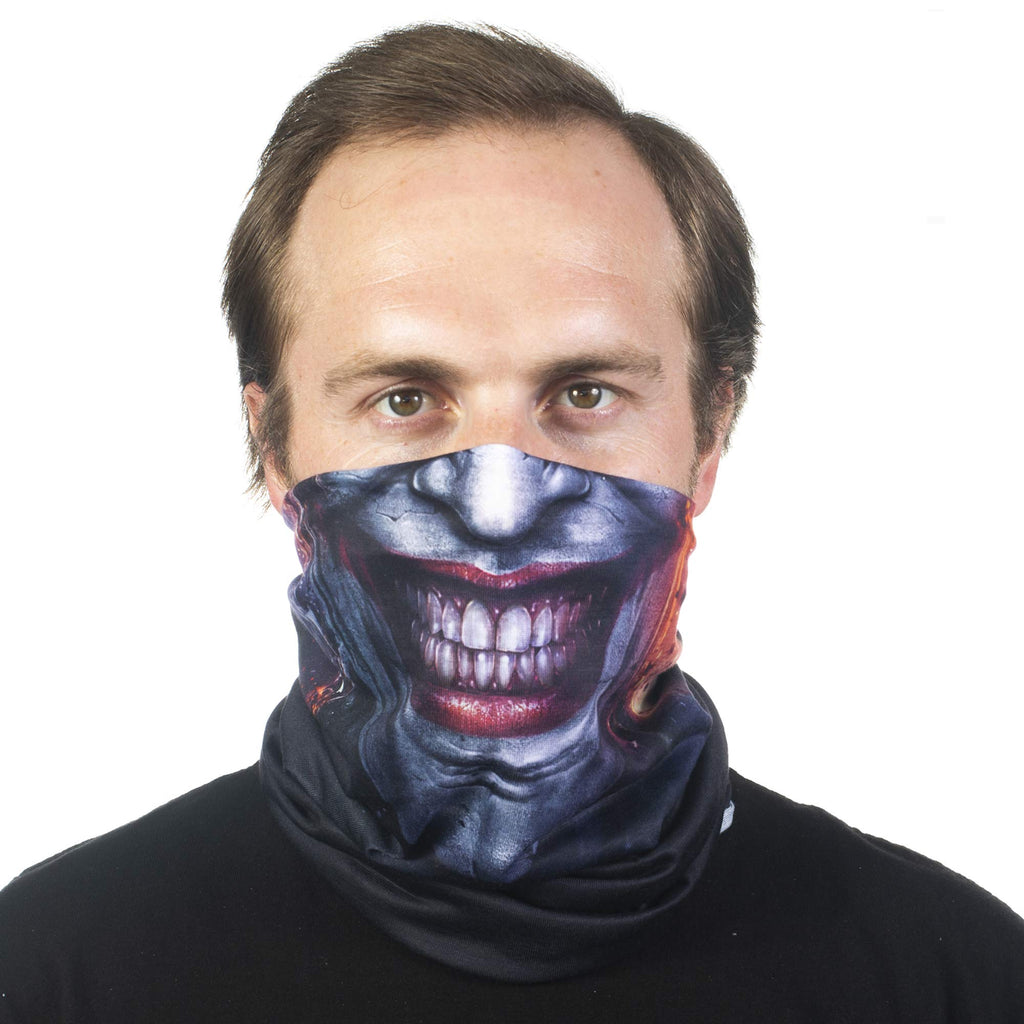 Concept One DC Comics The Joker Multi-Purpose Neck Gaiter Scarf Bandana, Black, One Size