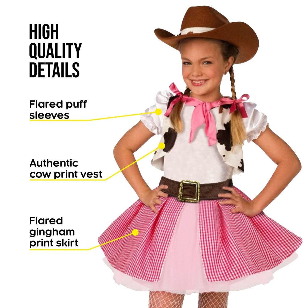 Morph Pink Cowgirl Costume for Girls, Cowgirl Halloween Costumes for Girls, Girls Cowgirl Outfits, Cowgirl Outfits for Girls, Co