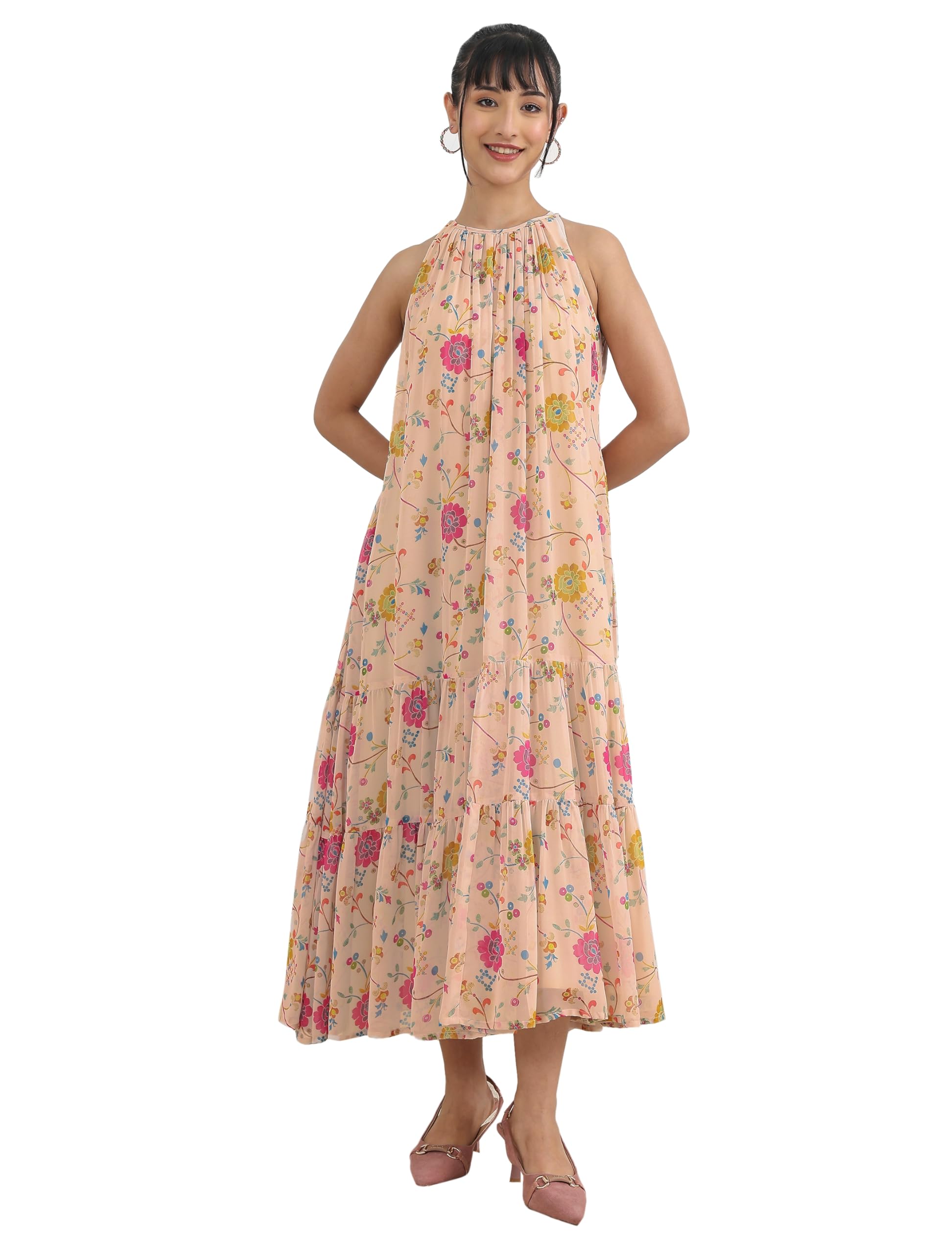 Libas Printed Georgette A-Line Dresses-43124Xxl