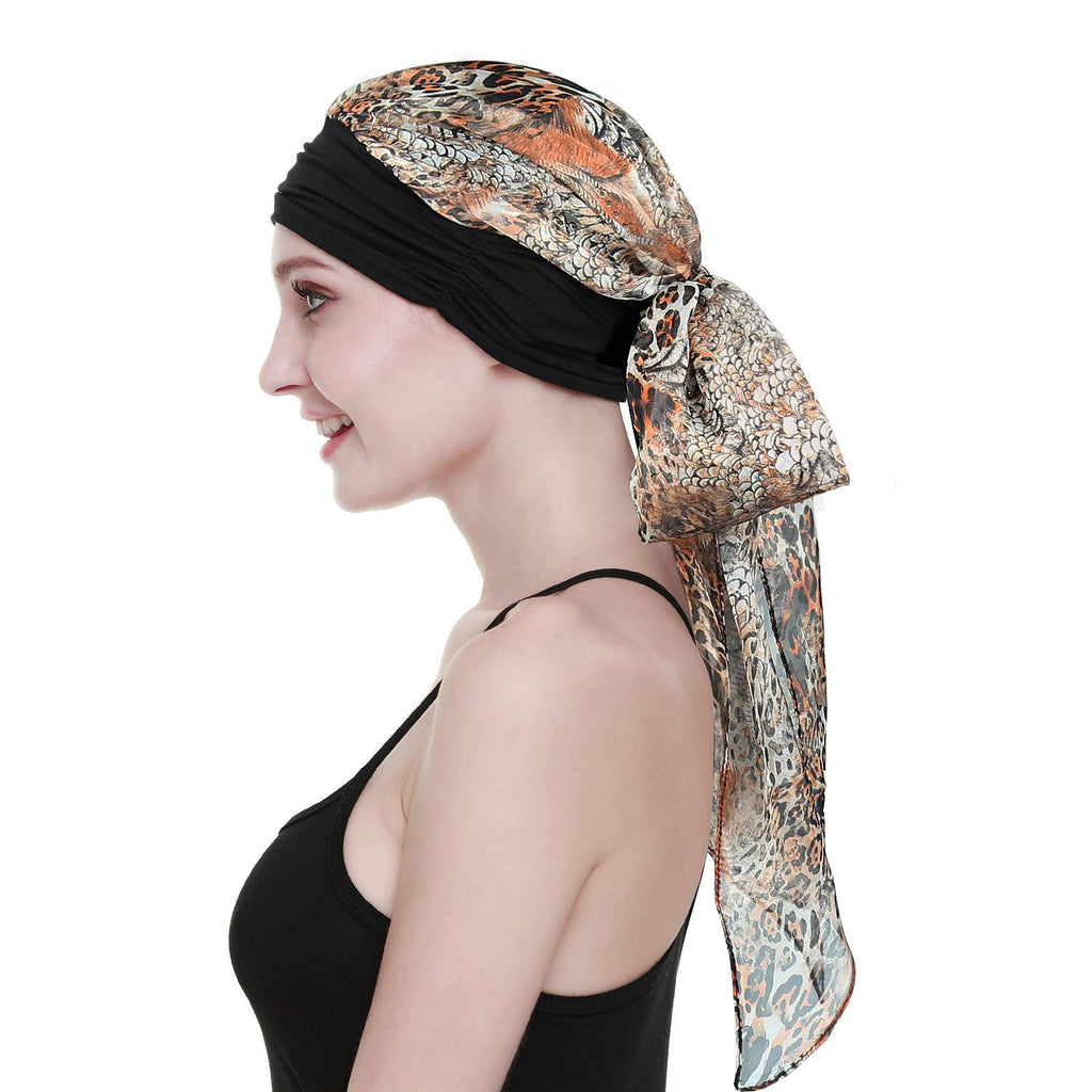Ladies Chemo Turban Hats Beanie Scarf Cancer Headwear for Hair Loss Patients