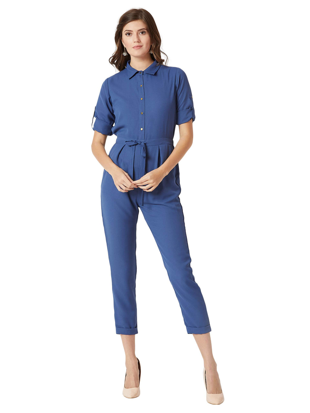Miss Chase WomenS Crepe Jumpsuit(Mcaw18D12-09-206-04,Azure Blue,Medium)