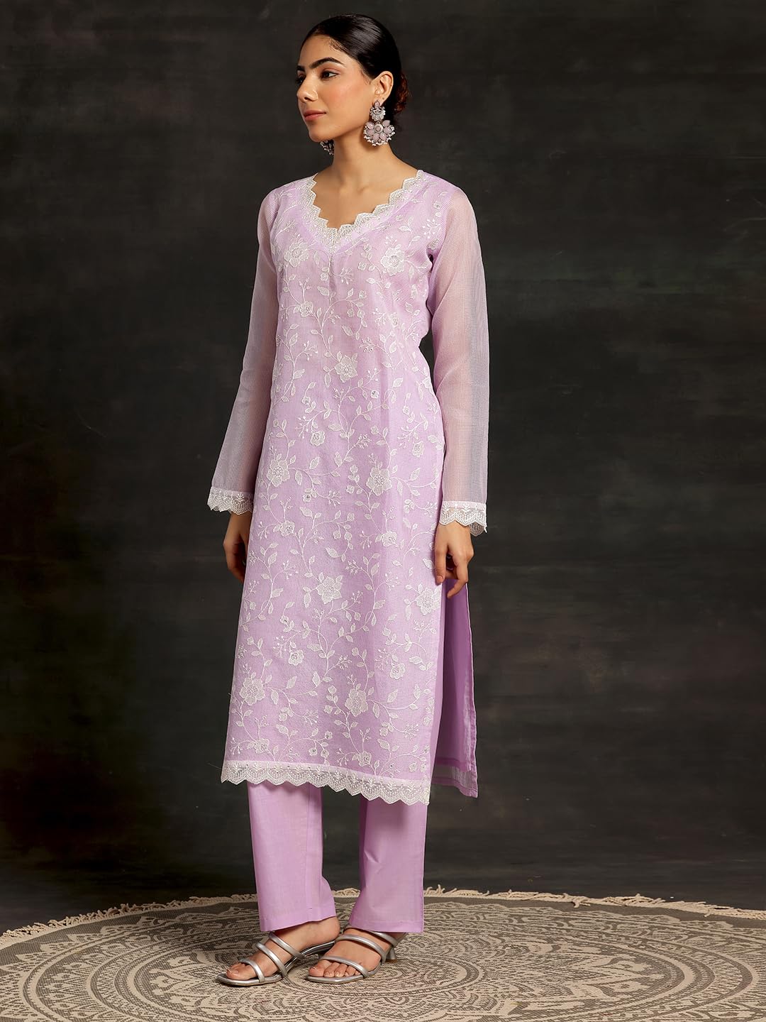Libas WomenS Cotton Blend Kurta Set (272470R