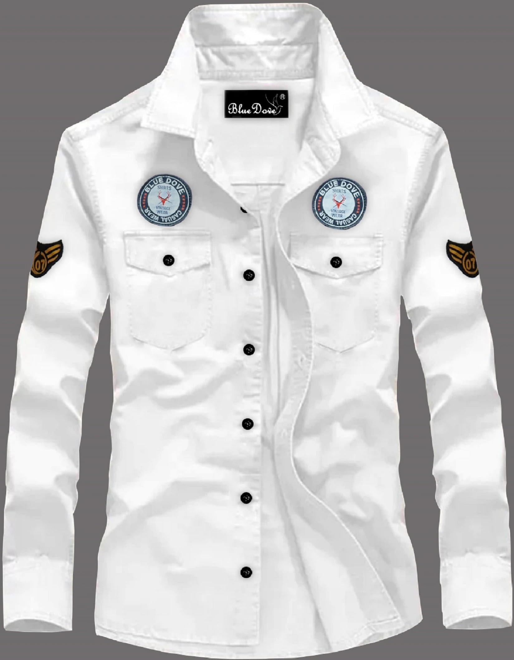 Kadiyu Double Pocket MenS Casual Shirt - Regular Fit, Solid Spread Collar, Versatile Everyday Wear, Comfortable And Stylish Desi