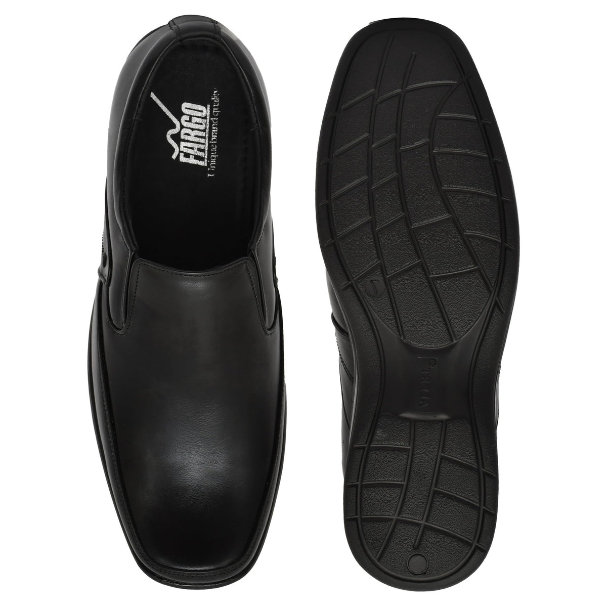 FARGO Mens Leather Formal Slip On Loafers | Formal Shoes | Shoes for Office, Meeting & Parties & All Occassions Wear Shoes | Co 6