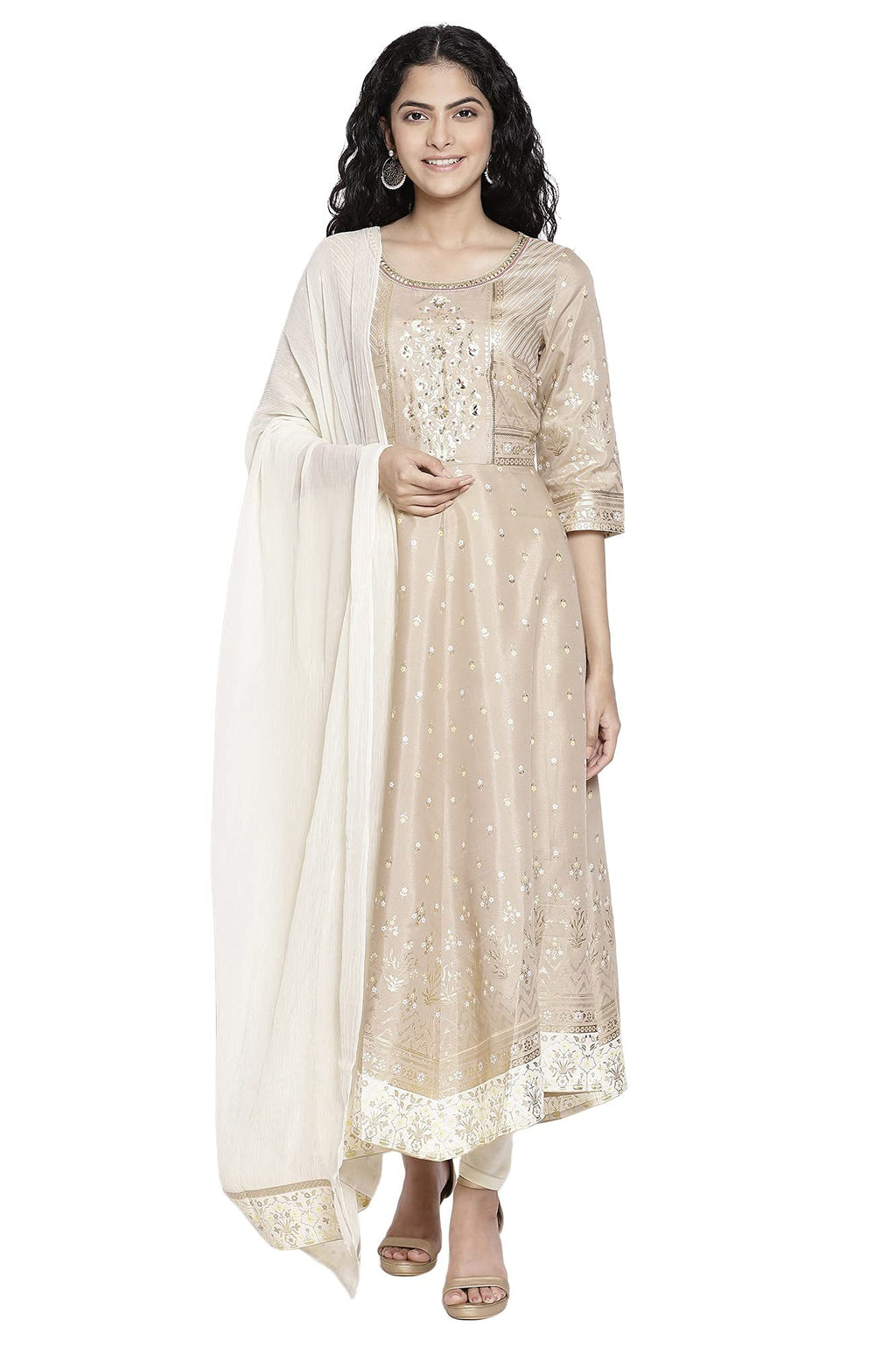 Aurelia Women'S Polyester Kurta, Tight & Duppata (21Aud10400-502463_Tidal Foam_S)
