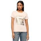 Pepe Jeans WomenS Regular Fit Foil Printed T-Shirts