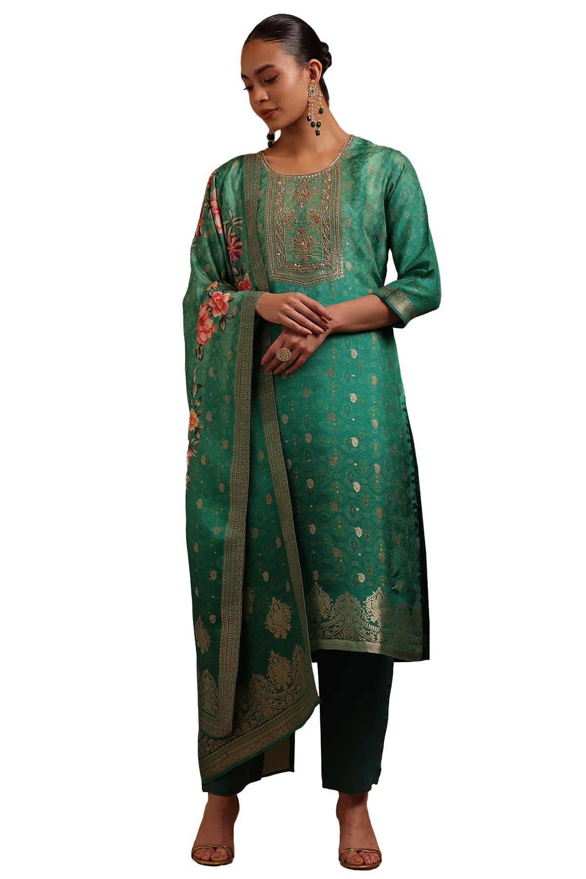 Soch Women Silk Ethnic Salwar Suit Set