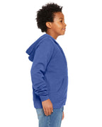 Youth Sponge Fleece Full-Zip Hooded Sweatshirt - HTHR TRUE ROYAL - S(D0102H7KEMP)