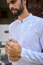 See Designs Mens Kurta - Specially Crafted And Designed For The Eid Festival | Men White Chikankari Embroidered Straight Full Sl