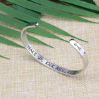 JoycuFF Wake Up Kick ... Repeat Bracelet Feminist Jewelry Cuff Bangle Birthday Gift for Her Funny Gifts Birthday Christmas Gradu