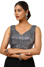 Soch Women Georgette Embellished Sleeveless Regular Fit Blouse