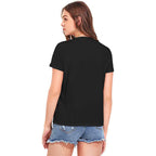 Uniplanet Store WomenS Cotton T Shirt With Graphic Pattern Round Neck Half Sleeves Regular Fit And Standard Length